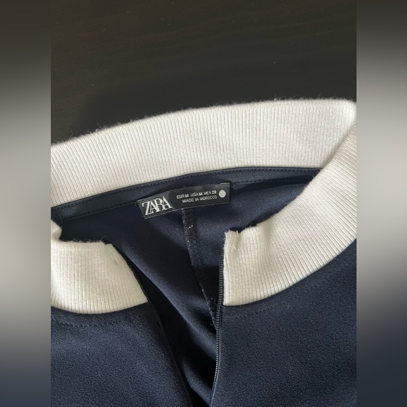 ZARA Navy Blue Retro Sport Jumpsuit | size M - Picture 4 of 4